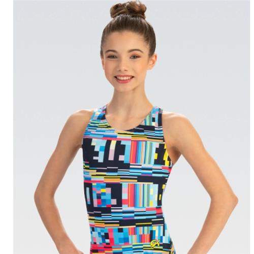 GK "Digital Blur Workout Leotard" E4611 Rosy Cheeks Wisconsin's Largest Dance Wear Store
