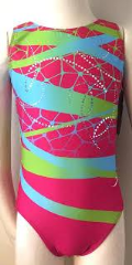 Crackle Ribbon Gymnastics Leotard