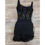 Clover EMB Peplum Hem Skirt