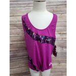 Purple Sequined Gymnastics Leotard