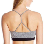 Grey/Black Women's Halter Racerback Bra