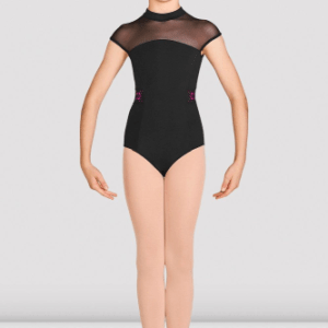Girls Damita Cap Sleeve Zip Back Leotard